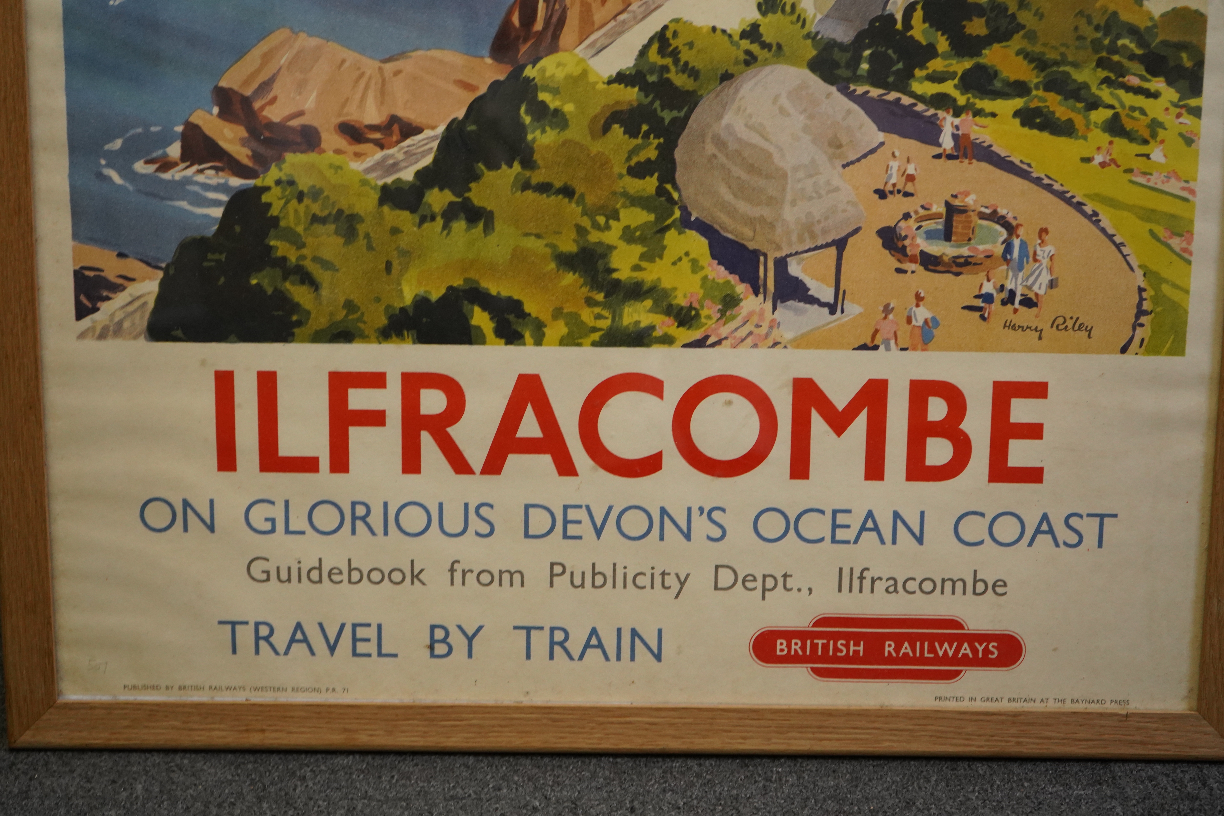 Harry Arthur Riley (British, 1895-1966), Ilfracombe on Glorious Devons Ocean Coast, British Railways Travel By Train poster, 101.5 x 63cm